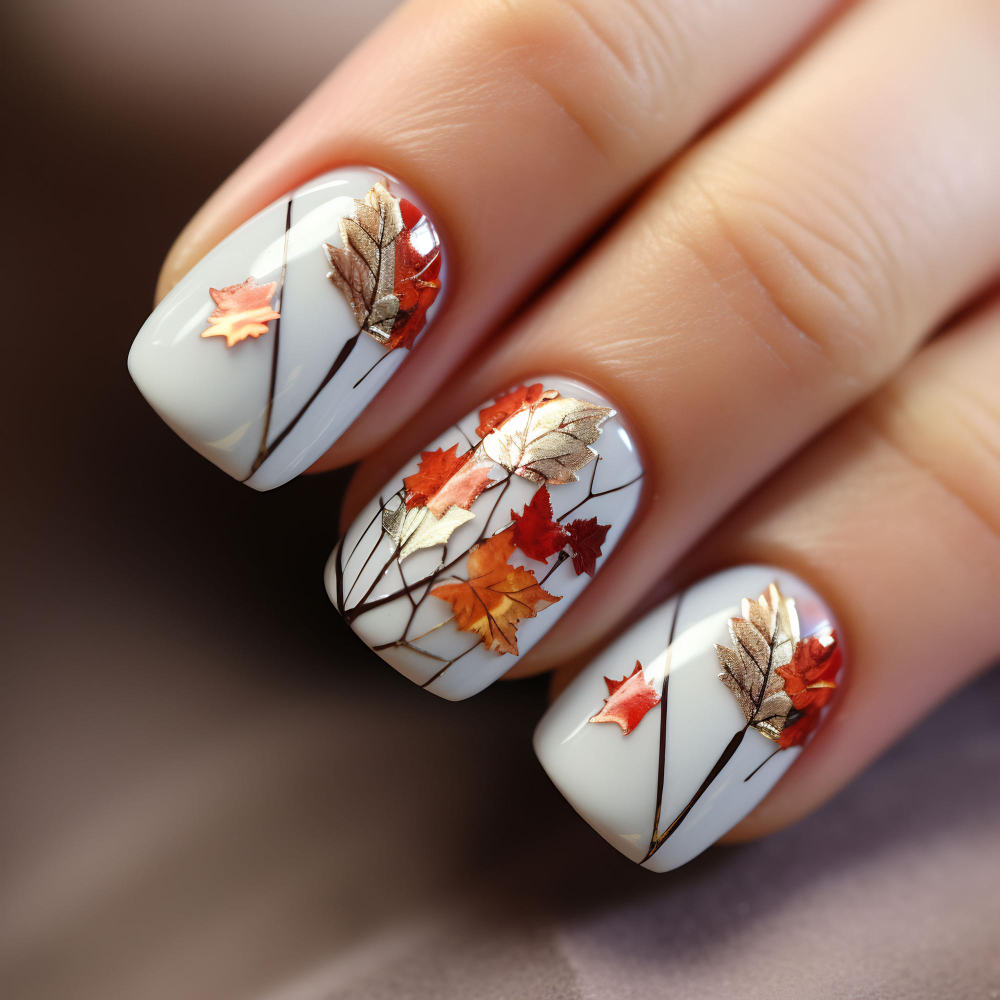 nail-art-design-with-leaves-leaf-it